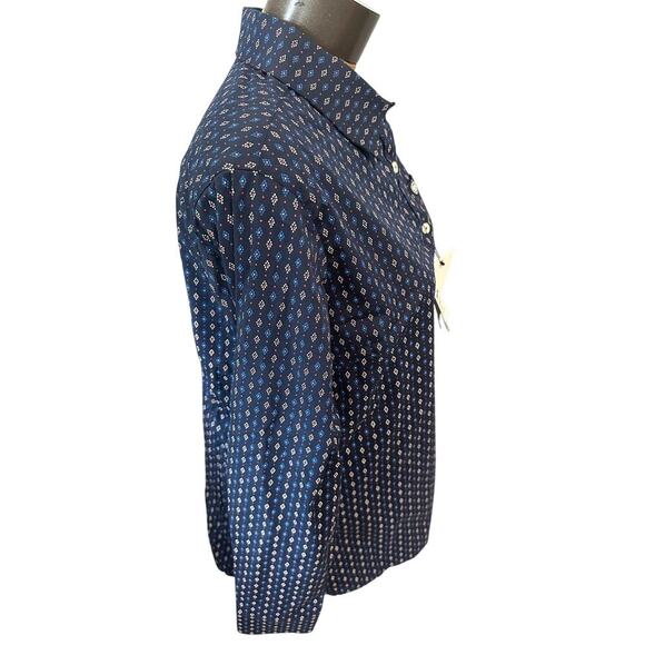 Ariat Real Fitted Women’s XL Blue Long Sleeve Button Down Blouse - Picture 4 of 6